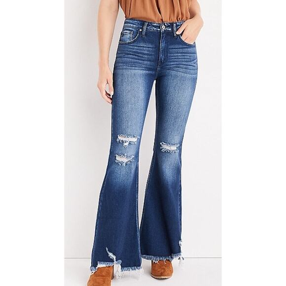 KanCan Denim - KANCAN Flare High Rise Ripped Distressed Jeans 165755  Women's 27